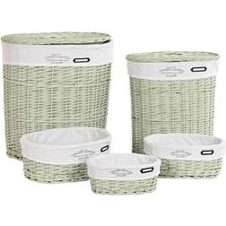 Dkd Home Decor Baskets Polyester Green wicker Korb