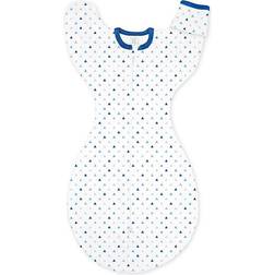 Swaddle Designs Size 0-3M Blue Geo Arms Up Half-Length Sleeves Transitional Sack Blue 0-3 Months