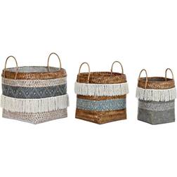 Dkd Home Decor Bomuld Bambus Boho Kurv 30cm