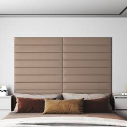 vidaXL Paneles Pared 12 Uds Cuero Sintético 90x15 cm