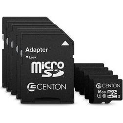 Centon Micro 8GB SDHC Memory Card, UHS1, 5/Pack (S1-MSDHU1-8G-5-B)