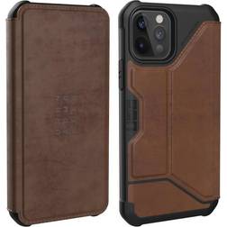 UAG iPhone 12 Mini Metropolis Series folio äkta läderfodral Brown Brown Brown Brunt