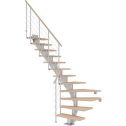 Dolle Hamburg Kvartsvingstrappe Pearl Grey STYLE 6-Hvidolieret Eg-85-11