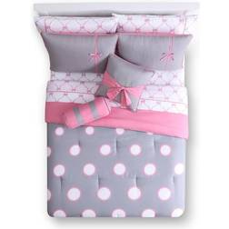VCNY Home Sophie Bed Linen Grey, Pink (243.8x205.7cm)