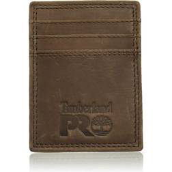 PRO Men's Leather Front Pocket Wallet with Money Clip Accessory, Dark