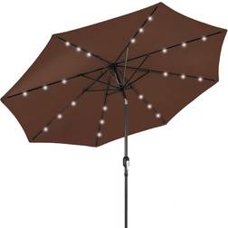 Best Choice Products 10ft Solar LED Lighted Patio Umbrella w/ Tilt Adjustment