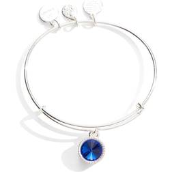 Alex And Ani September Birthstone Charm Bangle - Silver/Sapphire