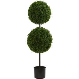 Nearly Natural 3.5' Boxwood Double Ball Artificial Topiary Tree Artificial Plant