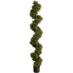 Nearly Natural 6 ft. Boxwood Spiral Topiary Artificial Plant