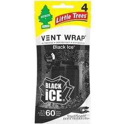 Little Trees Black Ice Vent Wrap 12packs, Black