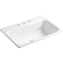 Kohler K-5832-3 Bakersfield 31" Single Basin Top-Mount Enameled Cast-Iron