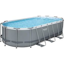 Bestway Power Steel Oval Metal Frame Pool 5.5x2.7x1.2 m