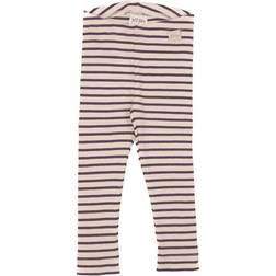 Petit Piao Striped Modal Leggings - Mysterioso/Tapioca (PP302)