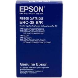 Epson ERC-38 Musta/Red Ribbon - Musta/Red