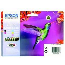 Epson Multipack T0807 - Sort/Gul/Cyan