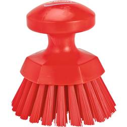 Vikan 38854 Round Hand Brush- Stiff, Red