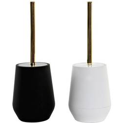 Dkd Home Decor Toiletbørste Hvid Sort Rustfrit Stål 12 x 12 x 34,5 cm