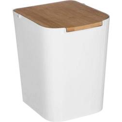 Pattumiera Da Bagno In Bambù Bianco 5L Collezione (E3-01851)