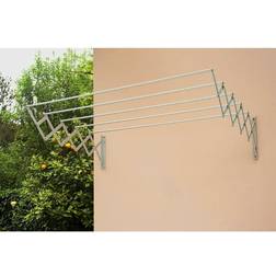 BigBuy Home Frepe Wall Clothesline 120 cm Silber