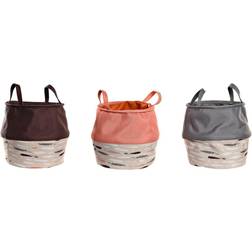 Dkd Home Decor Pyykkikori Harmaa Oranssi 28 x 28 x 30 cm
