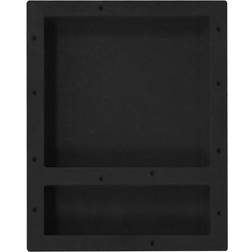 vidaXL Niche De Douche Avec 2 Compartiments Noir Mat 41x51x10 cm