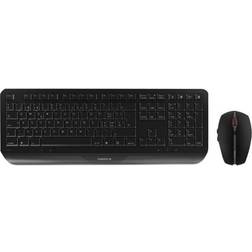 Cherry Ensemble Clavier Et Souris Sans Fil 2.4 GHz Belge Noir