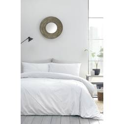 Serene Dart Pleated Boutique Duvet Cover White