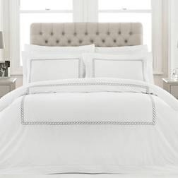 Paoletti Cleopatra Double Duvet Cover Silver