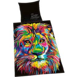 MCU Herding BUREAU ARTISTIQUE Bedding Set Lion, Reversible Motif, Cover Pillow Case