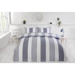 Rapport Ph Chambray Stripe Denim Duvet Cover Blue