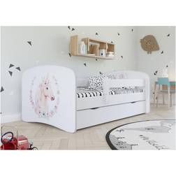 Furniturebox Lit Babydreams 2 Blanc Cheval Tiroir 160/80