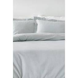 Textured Waffle Duvet Cover Silver