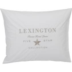 Lexington Hotel Embroidery Örngott Kuddöverdrag Vit, Beige (60x50cm)