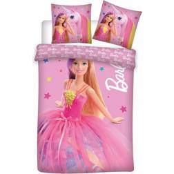 Barbie Påslakanset Junior 100×135 Rosa