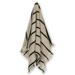 ferm LIVING Alee Viskestykke Beige, Sort (100x50cm)