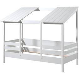 Cuckooland Lit Cabane 90x200 cm Pin Massif Blanc Remis 41.5x84.3"