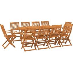 vidaXL 3086975 Ensemble repas de patio, 1 Table incluse 10 Chaises