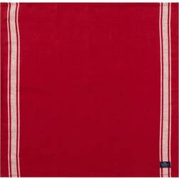 Lexington Side Striped Linen Tøyserviett Rød, Hvit (50x50cm)