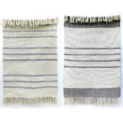 Dkd Home Decor Grey White Fringe Grå, Hvid