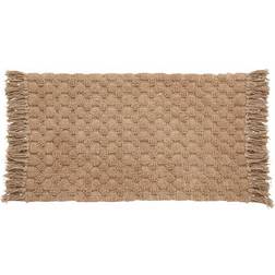 Nordal Luna Bath Rug with Fringes Brown 60x100cm