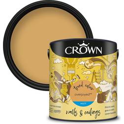 Crown Matt Emulsion Paint Overjoyed Wall Paint, Ceiling Paint 2.5L