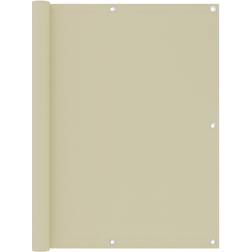 vidaXL Paravento Da Balcone Crema 120x400 cm In Tessuto Oxford