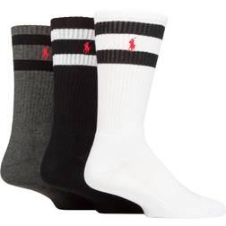 Polo Ralph Lauren Class Stripe-Crew 3 Pack - Nero