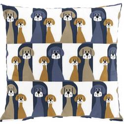 Arvidssons Textil Buster Blå/Gul Kuddöverdrag Beige, Gul, Blå (45x45cm)