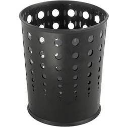 SAFCO Bubble Wastebasket, Round, Steel, 6 Gal, SAF9740BL