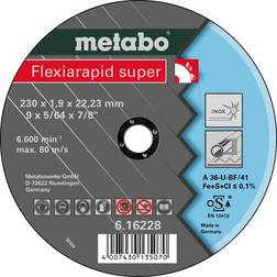 Metabo Skæreskive Flexiarapid super 230x1,9x22,23 Inox, TF 41