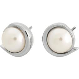 Edblad Parisian Stud Earrings - Silver/White