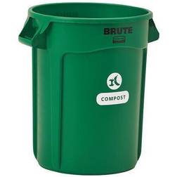 Rubbermaid Commercial Products Brute Resin Trash Can, 32-Gallon, Compost