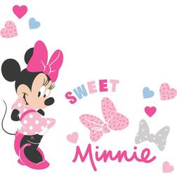 Lambs & Ivy Disney Baby Minnie Mouse Love Wall Decals/Stickers with Hearts/Bows