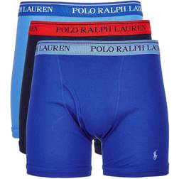 Polo Ralph Lauren Mens Classic Fit Boxer Briefs 3-pack - Aerial Blue/Rugby Royal/Cruise Navy